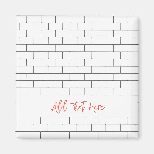 アーキテクチャードサブウェイモダンタイルクラシック文字 マグネット (正面)