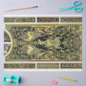 アーキテクチャ金ゴールドと黒い切り離し紙 薄葉紙 (クラフト)