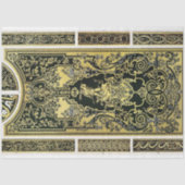 アーキテクチャ金ゴールドと黒い切り離し紙 薄葉紙 (正面)