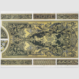 アーキテクチャ金ゴールドと黒い切り離し紙 薄葉紙