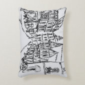 アーキテクチャ|ディナン、ブルタニー、フランス アクセントクッション (正面(垂直))