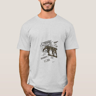 アーキテクチャ/設計図フェイク図 Tシャツ