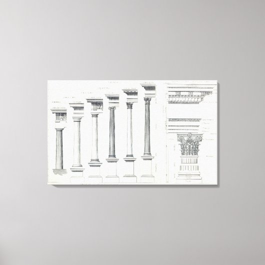 アーキテクチャI:アーキテクチャのオーダー キャンバスプリント (正面)