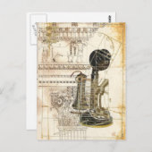 アーキテクチャsteampunkアンティークヴィンテージ電話 ポストカード (正面/裏面)