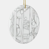 アーキテクトのドリームバウハウスモダン幾何学的アート セラミックオーナメント (右)