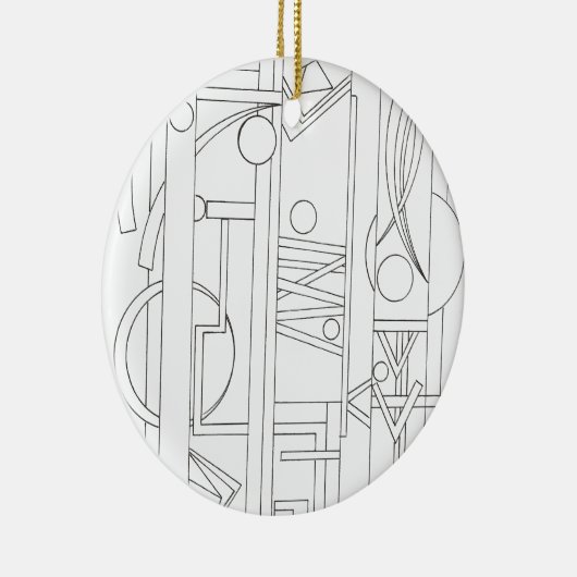 アーキテクトのドリームバウハウスモダン幾何学的アート セラミックオーナメント (右)