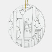 アーキテクトのドリームバウハウスモダン幾何学的アート セラミックオーナメント (左)