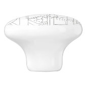 アーキテクトのドリームバウハウスモダン幾何学的アート セラミックノブ (側面)