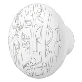 アーキテクトのドリームバウハウスモダン幾何学的アート セラミックノブ (右)