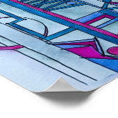 アーキテクトのドリームバウハウスモダン幾何学的アート ポスター (角)