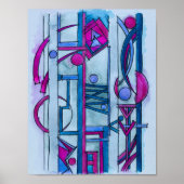 アーキテクトのドリームバウハウスモダン幾何学的アート ポスター (正面)