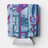 アーキテクトのドリームバウハウスモダン幾何学的アート 缶クーラー (裏面)