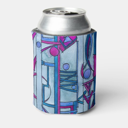 アーキテクトのドリームバウハウスモダン幾何学的アート 缶クーラー (缶裏面)