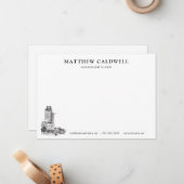 アーキテクトスケッチパーソナライズされた商用ブローカー ノートカード (正面/裏面インサイチュ)