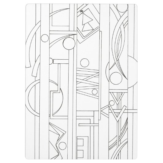 アーキテクトズドリームモダン – バウハウスジオメトリックアート クリップボード (裏面)