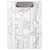 アーキテクトズドリームモダン – バウハウスジオメトリックアート クリップボード (正面)