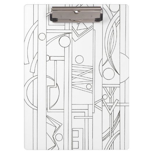 アーキテクトズドリームモダン – バウハウスジオメトリックアート クリップボード (正面)