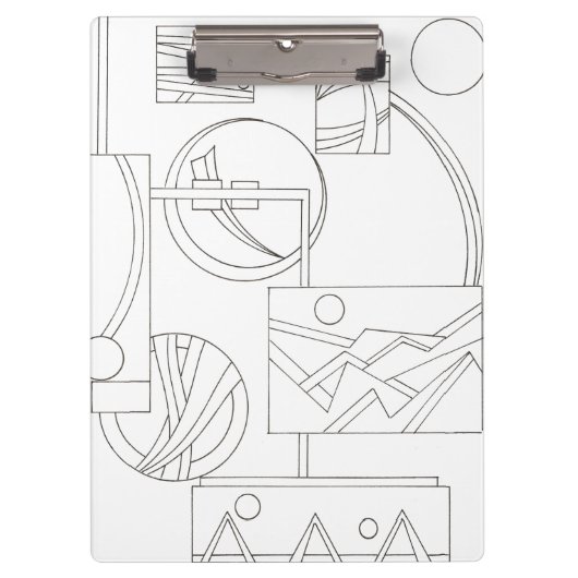 アーキテクトドリームスリーバウハウス幾何モダン的 クリップボード (正面)
