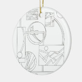 アーキテクトドリームスリーバウハウス幾何モダン的 セラミックオーナメント (左)