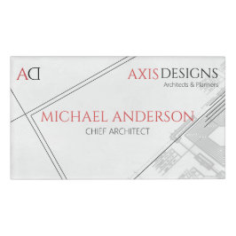 アーキテクトミニマリストブループリントホワイト 名札