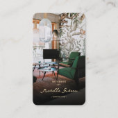 アーキテクトモダンインテリアデザイナーモノグラムブラック 名刺 (正面)