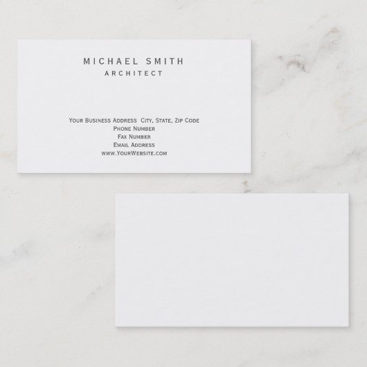 アーキテクトモダンシンプルのミニマル名刺 名刺 (正面/裏面)