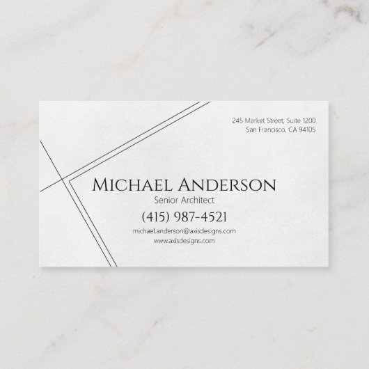 アーキテクトモダン名刺の設計図デザイン 名刺 (裏面)