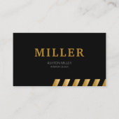 アーキテクト後を追Instagramブラックと金属金ゴールド 名刺 (正面)