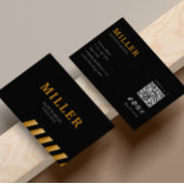 アーキテクト後を追Instagramブラックと金属金ゴールド 名刺