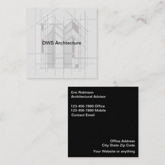 アーキテクモダンチャテーマ名刺 スクエア名刺 (正面/裏面)