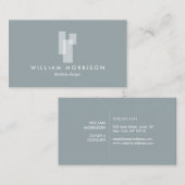 アーキテクモダンチャルブロックロゴII白/石板 名刺 (正面/裏面)