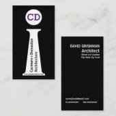 アーキテクモダント黒、白、紫モノグラム 名刺 (正面/裏面)