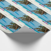 アーキテク退職したト、ビーチおもしろい ラッピングペーパー (角)