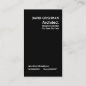 アーキテモダンクトブラック、ホワイト、ブルーモノグラム 名刺 (裏面)