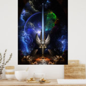 アーキディティなspブリックの天使の翼の剣 ポスター (キッチン)