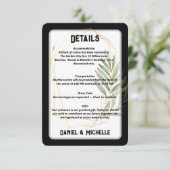 アーキモダンッドブラック金ゴールド結婚ズ植物学テーマ エンクロージャーカード (スタンド正面)