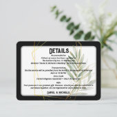 アーキモダンッドブラック金ゴールド結婚ズ植物学テーマ エンクロージャーカード (スタンド正面)