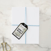 アーキモダンッドブラック金ゴールド結婚ズ植物学テーマ ギフトタグ (より糸付き)