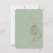 アーキモダンッドブラック金ゴールド結婚ズ植物学テーマ セーブザデート (裏面)