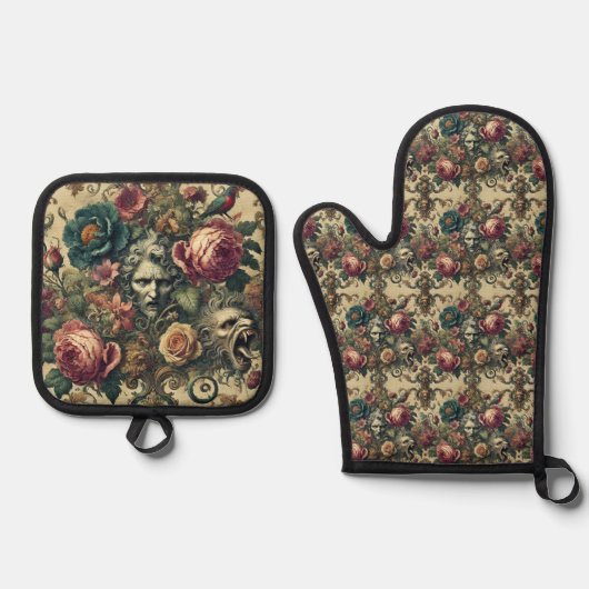 アーキーン工房 – 錬金術師の台所 鍋つかみ&鍋敷きセット (正面)