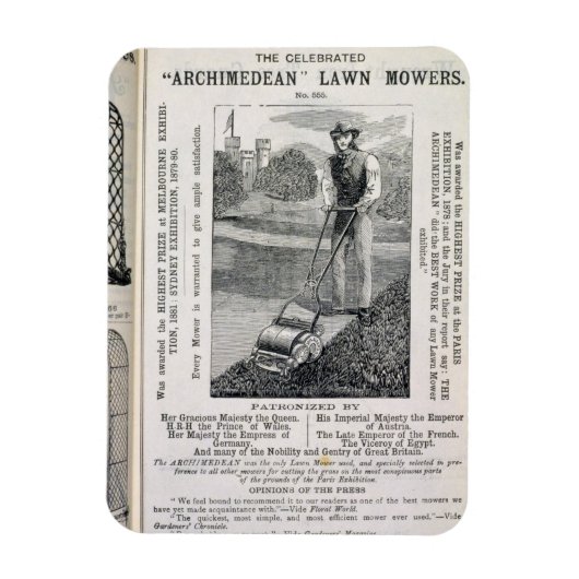 アーキ祝メディーン芝刈り機 マグネット (縦)