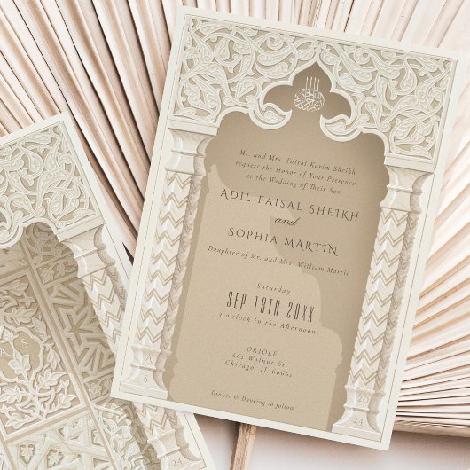 アーキ華美テクチャーレース結婚式招待状 招待状