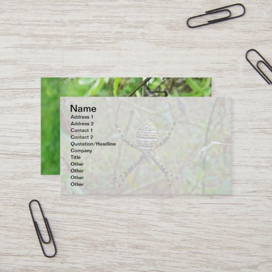 アーギオペ織機スパイダース 名刺 (正面/裏面インサイチュ)