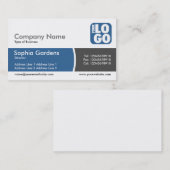 アークによって分けられるバンド-砂漠の青ロゴ 名刺 (正面/裏面)