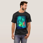 アークのオーロラボレアリスと共にある魔法の氷の森 Tシャツ (正面フル)