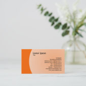 アークのデザイン-オレンジ 名刺 (スタンド正面)
