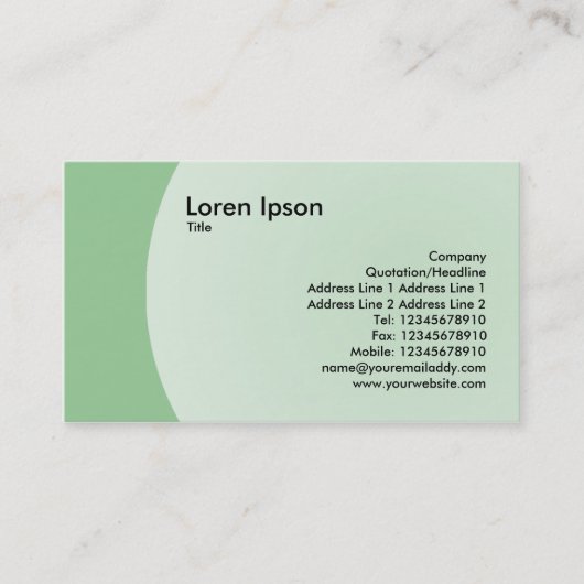 アークのデザイン-衰退した緑 名刺 (正面)