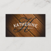 アーククラシック文字付きモノグラムウッドパネル 名刺 (正面)