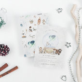 アークティックアドベンチャースノーグローブ誕生日 招待状