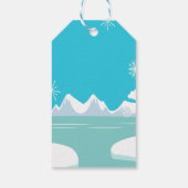 アークティックアニマルズオンダーランドファースト誕生日ラベル ギフトタグ (裏面)